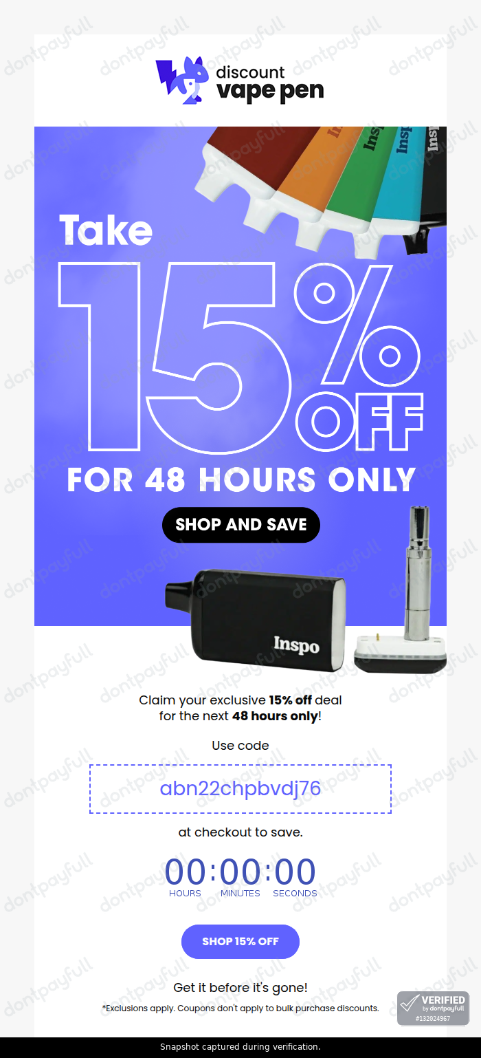 discount vape pen coupon code Promo Codes Flavor:White Peach Ice RIA NV30K by Geek NO SHIP: IN