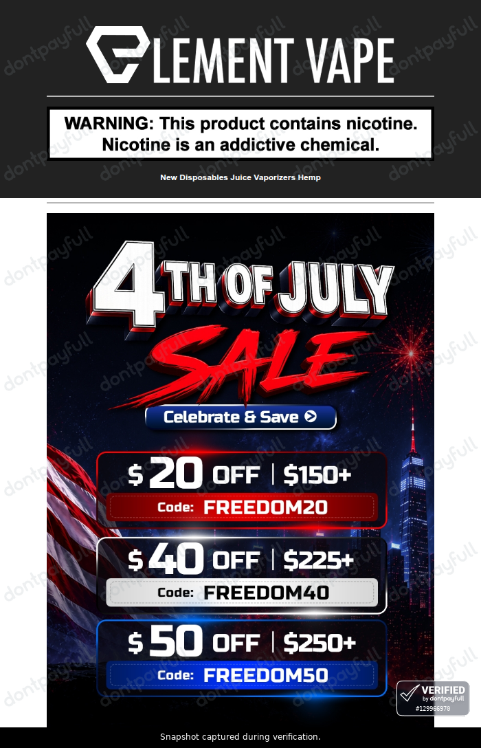 element vape military discount Element Vape Discount Codes