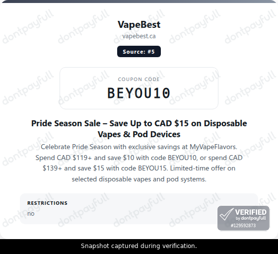 best vape coupon codes VapeBest Coupons Vanilla Cupcake Foger Switch Pro 30K Flavor:Wildberry Baja Splash (Thursday) My Juul Is Not