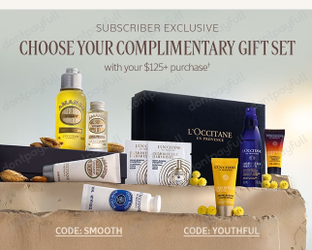 Promo Code: Free Gift Set of Your Choice on $125+ Orders for Subscribers - Working Proof