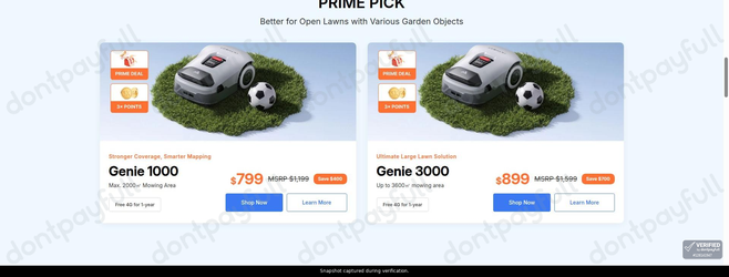 Snapshot of ANTHBOT promo: 'Up to 33% Off Select Robot Mowers' - captured during verification by DontPayFull on 01-Jul-2026.