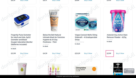 Snapshot of AYP Healthcare promo: 'Personal Care Items from £2.99' - captured during verification by DontPayFull on 17-Aug-2026.