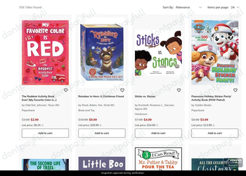 Snapshot of Book Outlet promo: 'Up to 50% Off Kids' Markdowns' - captured during verification by DontPayFull on 29-Sep-2026.
