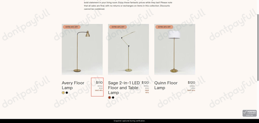 Snapshot of Brightech promo: 'Up to 45% Off Clearance Items' - captured during verification by DontPayFull on 15-Jun-2026.