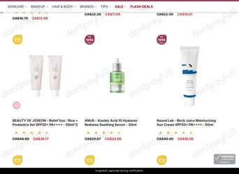 Snapshot of Stylevana promo: 'Up to 60% Off Face Care' - captured during verification by DontPayFull on 31-Jul-2026.