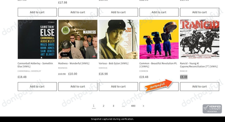 Snapshot of Chalkys promo: 'Vinyl Records from £8' - captured during verification by DontPayFull on 03-Oct-2026.