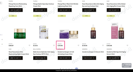 Snapshot of Cosmetis promo: 'Save up to 44% on Hyaluronic Acid Skincare Essentials' - captured during verification by DontPayFull on 11-Jun-2026.