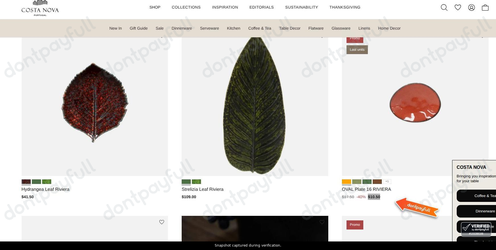 Snapshot of COSTA NOVA promo: 'Up to 40% Off The Riviera Collection' - captured during verification by DontPayFull on 30-Sep-2026.