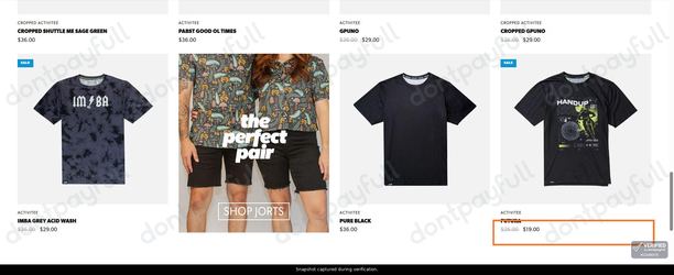 Snapshot of Handup Gloves promo: 'Save up to 45% on ActiviTEEs' - captured during verification by DontPayFull on 12-Jun-2026.