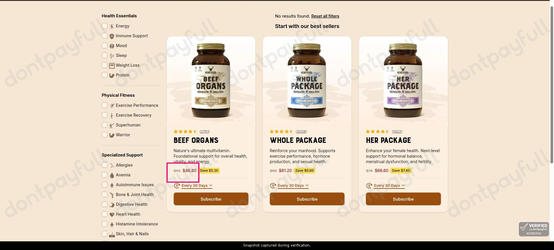 Snapshot of Heart & Soil promo: 'Up to 10% Off Health Supplements' - captured during verification by DontPayFull on 02-Jul-2026.