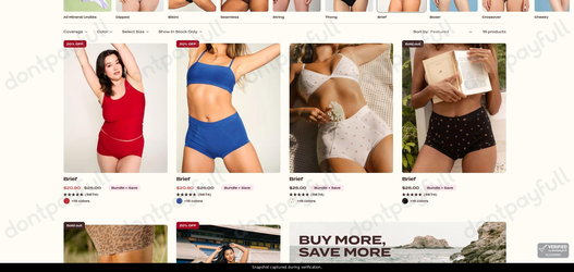 Snapshot of HUHA promo: 'Bestselling Briefs from $20' - captured during verification by DontPayFull on 07-Sep-2026.