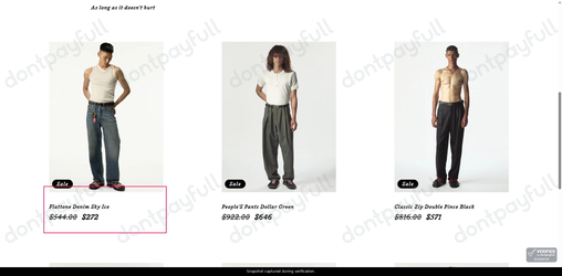Snapshot of Magliano promo: 'Trousers Starting from $272' - captured during verification by DontPayFull on 17-Aug-2026.