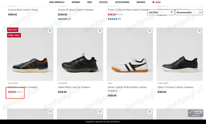 Snapshot of Mathers promo: 'Save up to 60% on Men's Sneakers' - captured during verification by DontPayFull on 29-Jun-2026.