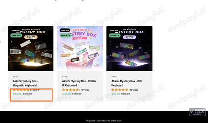 Snapshot of MonsGeek promo: 'Get up to €100 Off Keyboard Mystery Boxes' - captured during verification by DontPayFull on 28-Sep-2026.