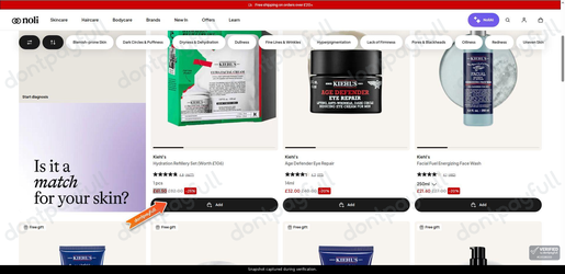 Snapshot of Noli promo: 'Save up to 25% on the Kiehl's Collection' - captured during verification by DontPayFull on 27-Sep-2026.