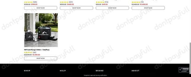 Snapshot of Plunge Chill promo: 'Enjoy Up to 60% Off The Entire Collection' - captured during verification by DontPayFull on 17-Sep-2026.