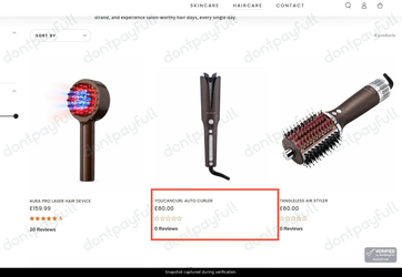 Snapshot of Sensse Beauty promo: 'Hair Styling Tools from £80' - captured during verification by DontPayFull on 27-Sep-2026.