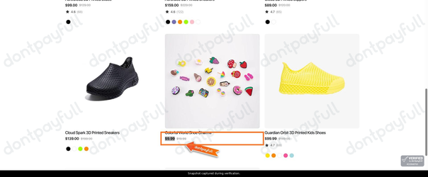 Snapshot of NEXBIE Shoes promo: 'Up to 50% Off All 3D Printed Footwear' - captured during verification by DontPayFull on 29-Sep-2026.