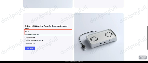 Snapshot of Deeper Network promo: 'Accessories from $29' - captured during verification by DontPayFull on 14-Aug-2026.