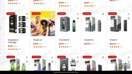 Snapshot of VOOPOO promo: 'Up to 77% Off Clearance Sale' - captured during verification by DontPayFull on 25-Jul-2026.