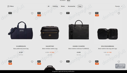 Snapshot of Symbol Fashion promo: 'Up to 30% Off Men's Designer Bags' - captured during verification by DontPayFull on 16-Jun-2026.