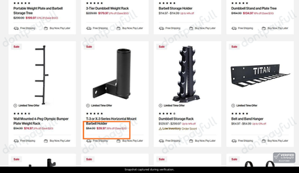 Snapshot of Titan Fitness promo: 'Up to 40% Off Gym Storage' - captured during verification by DontPayFull on 30-Jun-2026.