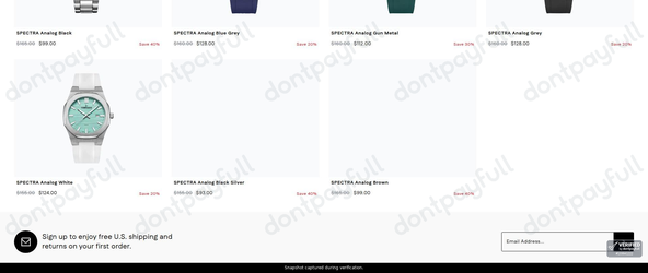 Snapshot of Tornado Store USA promo: 'Up to 40% Off The Spectra Collection' - captured during verification by DontPayFull on 25-Oct-2026.