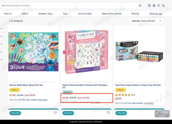 Snapshot of True Toys - Bargainmax promo: 'Enjoy Up to 50% Off Toys, Games and Crafts' - captured during verification by DontPayFull on 11-Aug-2026.