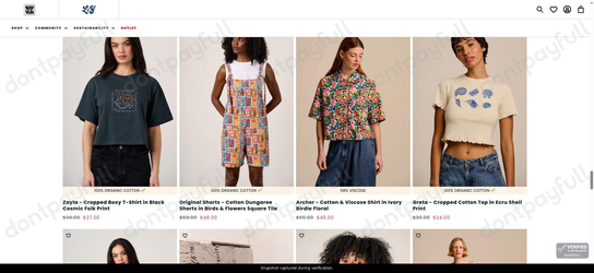 Snapshot of Lucy and Yak promo: 'Save up to 30% on Clothing with Prints' - captured during verification by DontPayFull on 29-Jun-2026.