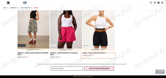 Snapshot of Lucy and Yak promo: 'Enjoy Up to 60% Off a Range of Shorts' - captured during verification by DontPayFull on 29-Jun-2026.