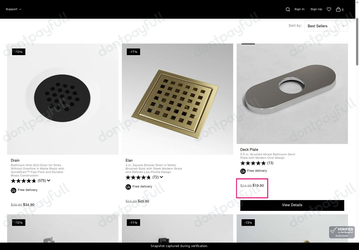 Snapshot of VIGO promo: 'Save up to 20% on Select Bathroom Hardware' - captured during verification by DontPayFull on 27-Jul-2026.
