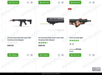 Snapshot of Viridian promo: 'Save up to 60% on Select Weapon Lights and Lasers' - captured during verification by DontPayFull on 30-Jun-2026.
